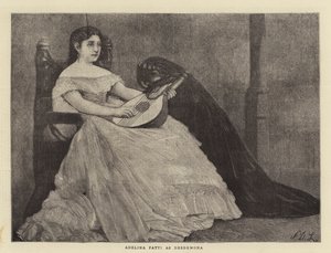 Adelina Patti als Desdemona door James Dromgole Linton